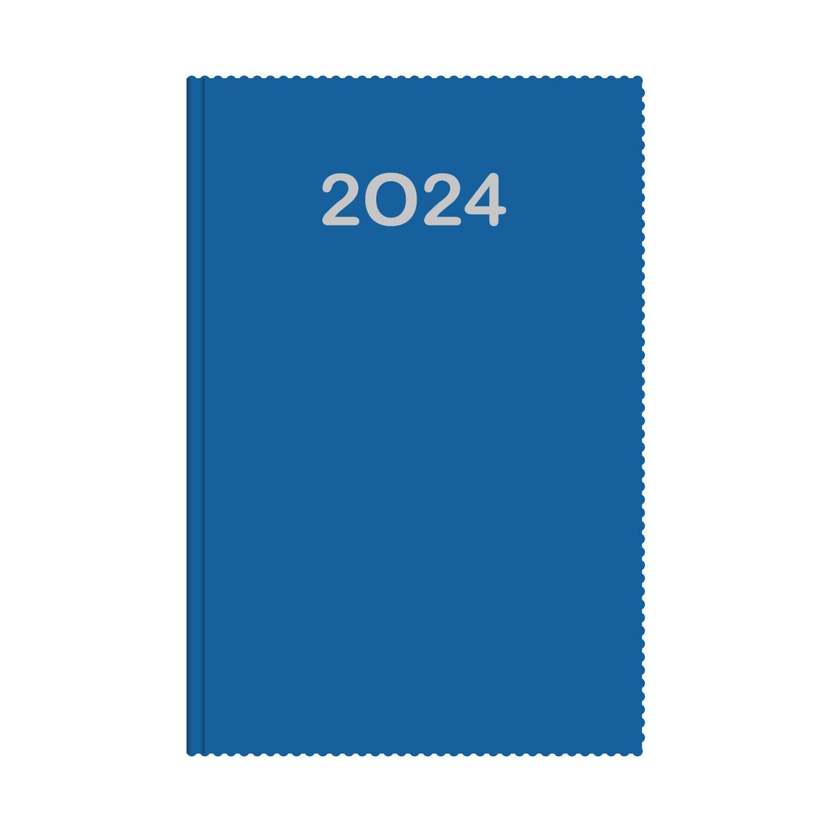 Ημερήσιο ημερολόγιο 2024 vintage μπλε 12 x 17 cm